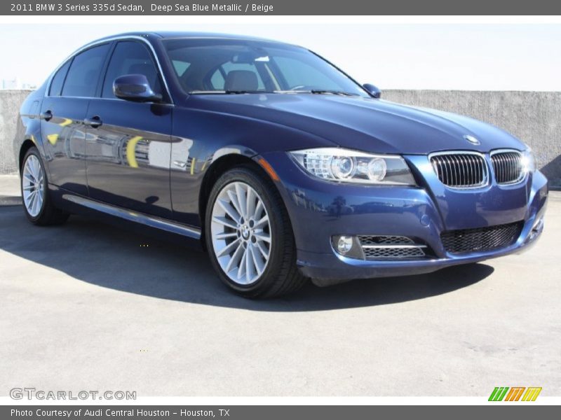 Deep Sea Blue Metallic / Beige 2011 BMW 3 Series 335d Sedan