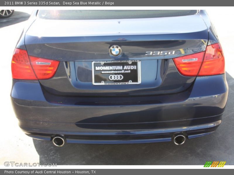 Deep Sea Blue Metallic / Beige 2011 BMW 3 Series 335d Sedan