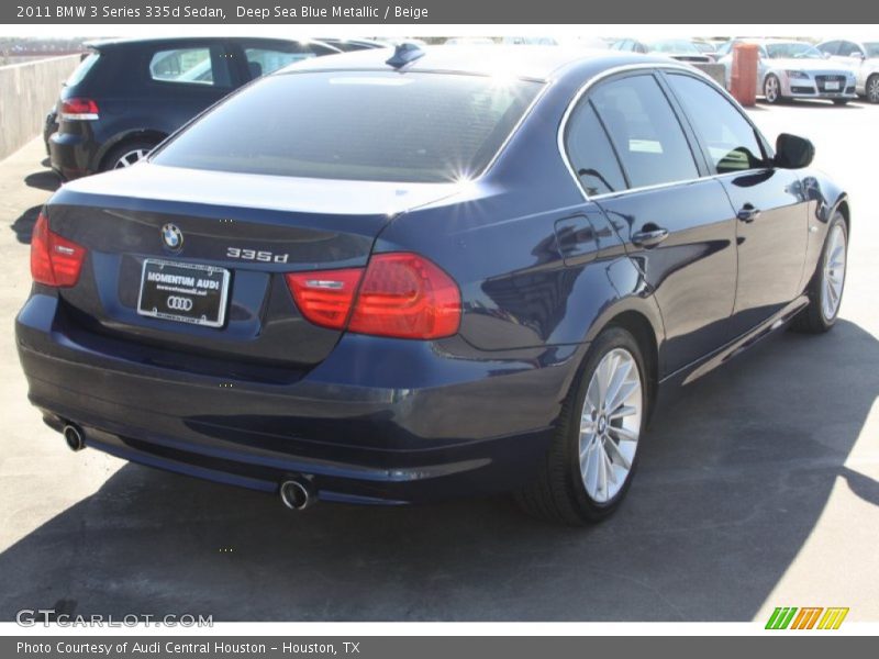 Deep Sea Blue Metallic / Beige 2011 BMW 3 Series 335d Sedan