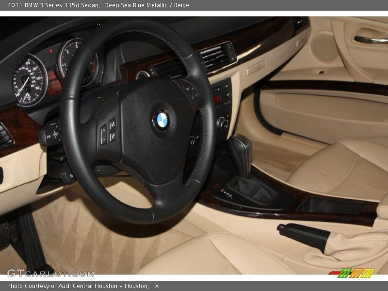 Deep Sea Blue Metallic / Beige 2011 BMW 3 Series 335d Sedan