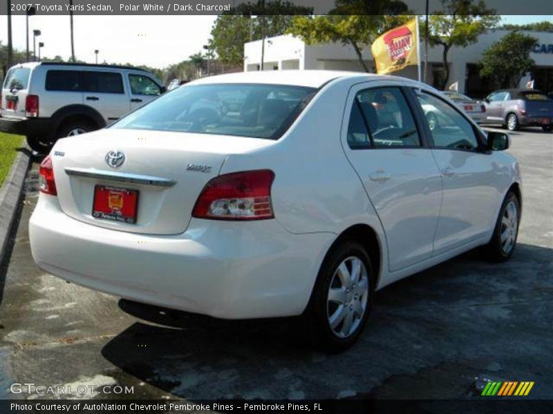Polar White / Dark Charcoal 2007 Toyota Yaris Sedan