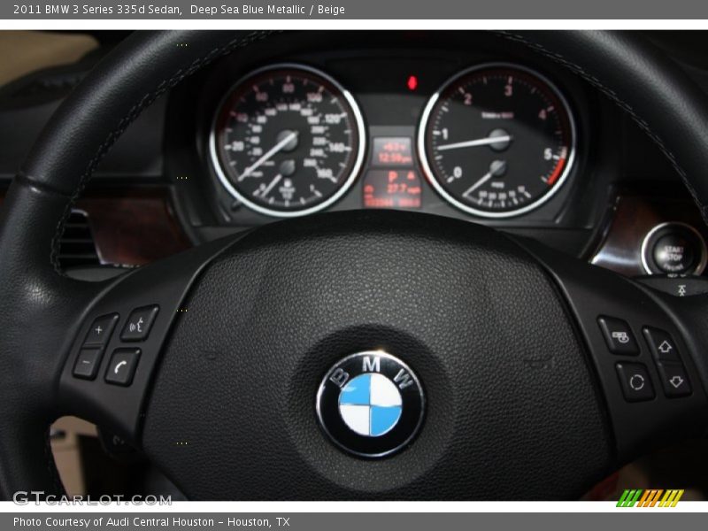 Deep Sea Blue Metallic / Beige 2011 BMW 3 Series 335d Sedan