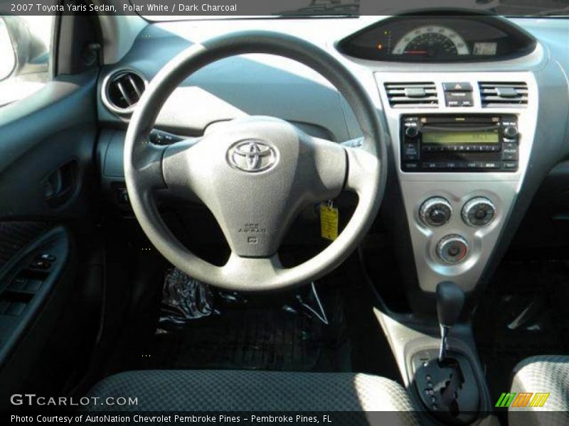 Polar White / Dark Charcoal 2007 Toyota Yaris Sedan
