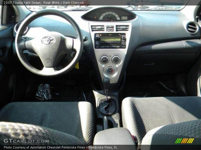 Polar White / Dark Charcoal 2007 Toyota Yaris Sedan