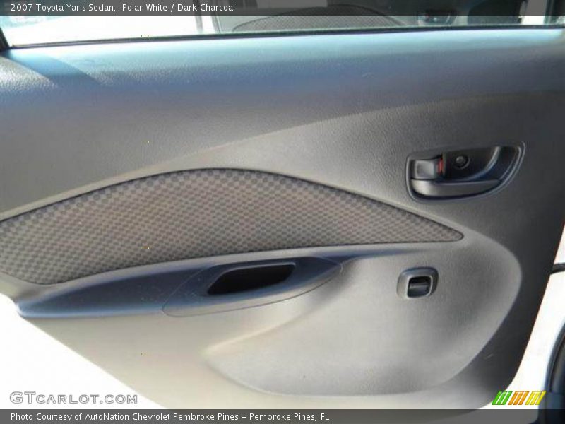 Polar White / Dark Charcoal 2007 Toyota Yaris Sedan