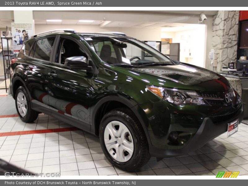 Spruce Green Mica / Ash 2013 Toyota RAV4 LE AWD