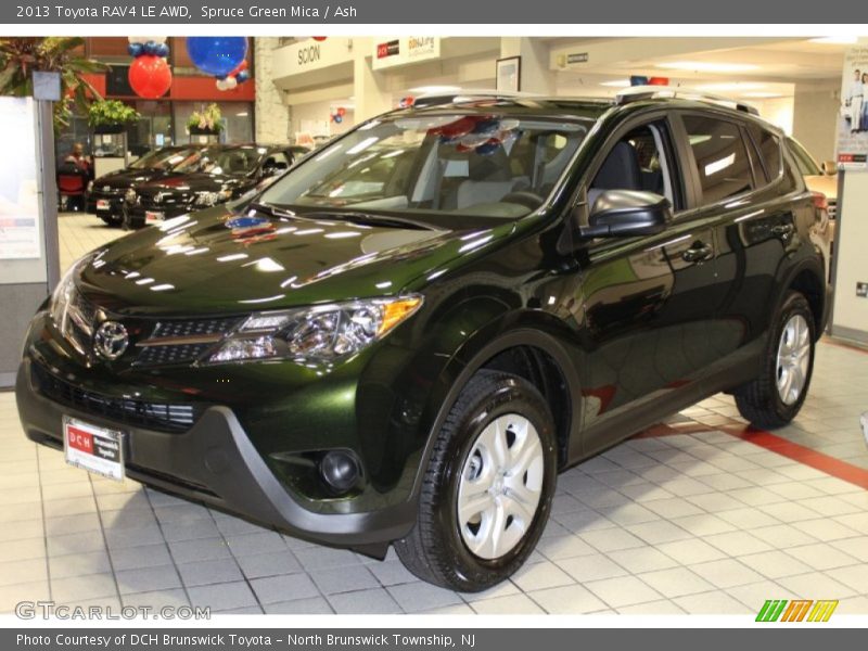 Spruce Green Mica / Ash 2013 Toyota RAV4 LE AWD