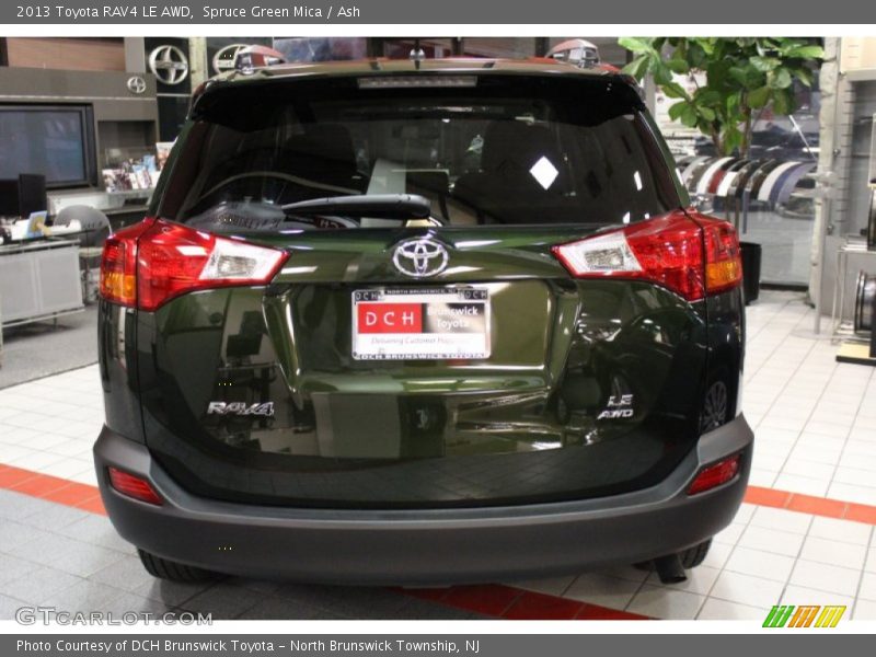 Spruce Green Mica / Ash 2013 Toyota RAV4 LE AWD