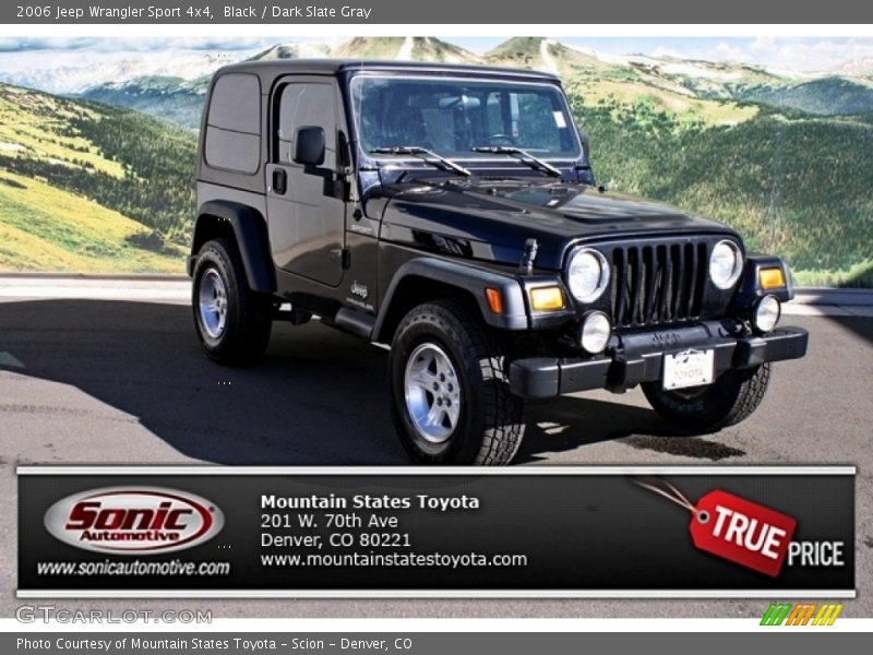 Black / Dark Slate Gray 2006 Jeep Wrangler Sport 4x4