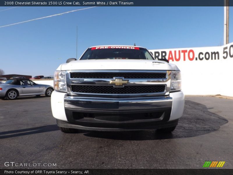 Summit White / Dark Titanium 2008 Chevrolet Silverado 1500 LS Crew Cab