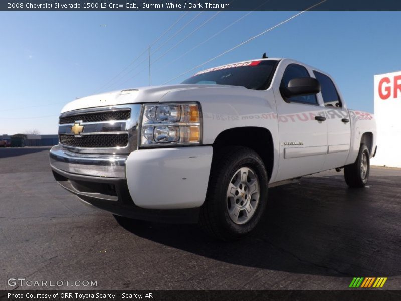 Summit White / Dark Titanium 2008 Chevrolet Silverado 1500 LS Crew Cab