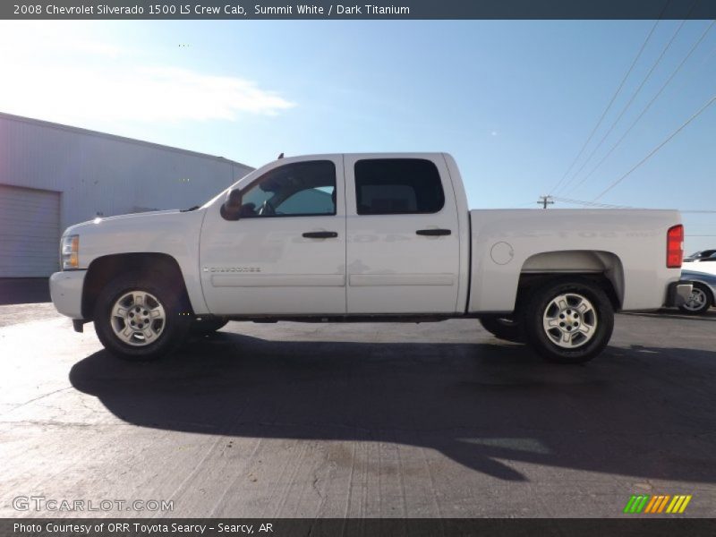 Summit White / Dark Titanium 2008 Chevrolet Silverado 1500 LS Crew Cab