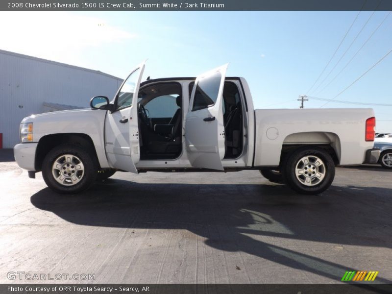 Summit White / Dark Titanium 2008 Chevrolet Silverado 1500 LS Crew Cab