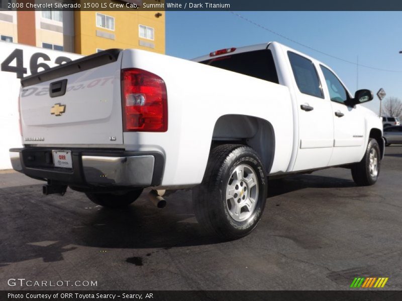 Summit White / Dark Titanium 2008 Chevrolet Silverado 1500 LS Crew Cab