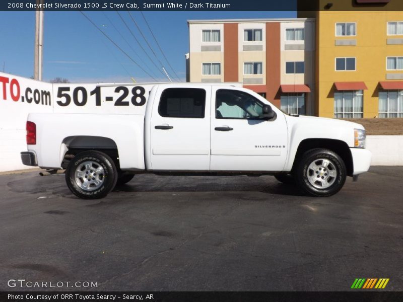 Summit White / Dark Titanium 2008 Chevrolet Silverado 1500 LS Crew Cab