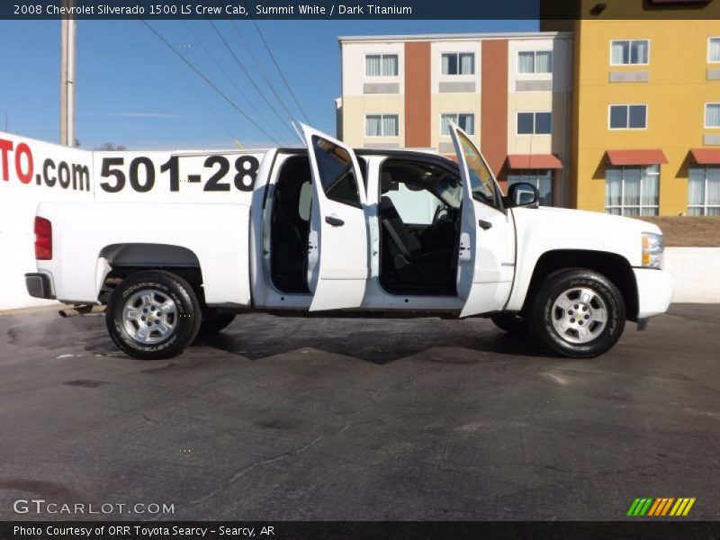 Summit White / Dark Titanium 2008 Chevrolet Silverado 1500 LS Crew Cab