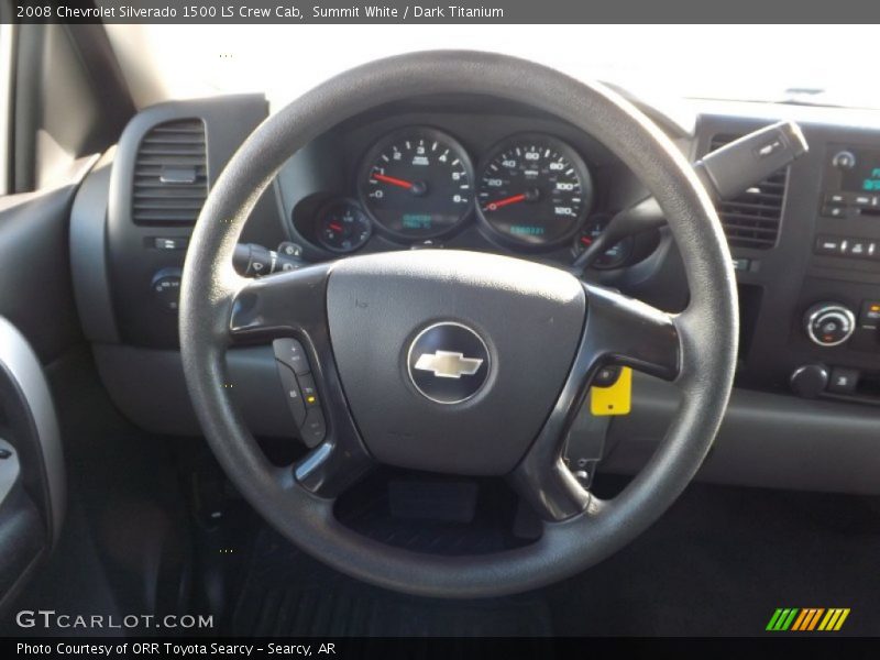 Summit White / Dark Titanium 2008 Chevrolet Silverado 1500 LS Crew Cab