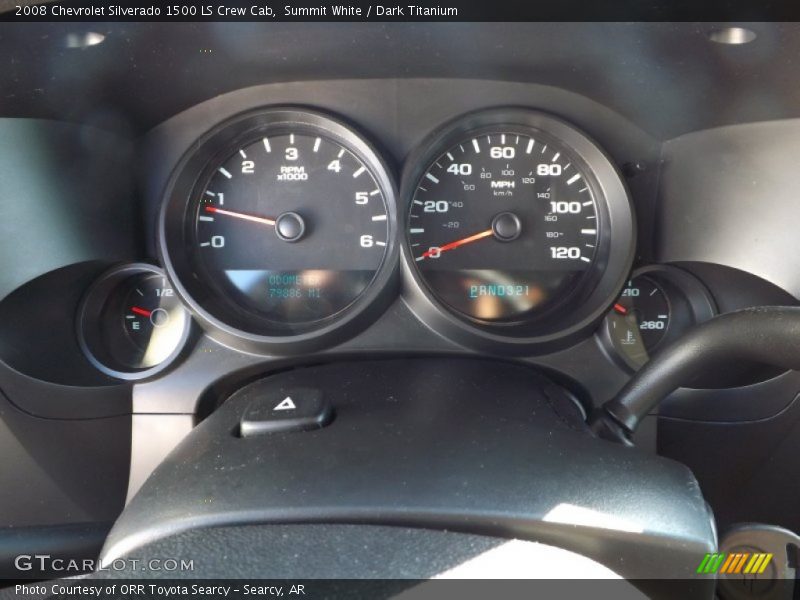 Summit White / Dark Titanium 2008 Chevrolet Silverado 1500 LS Crew Cab