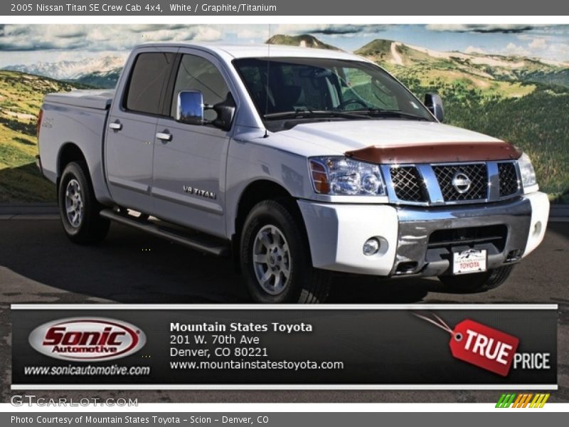 White / Graphite/Titanium 2005 Nissan Titan SE Crew Cab 4x4