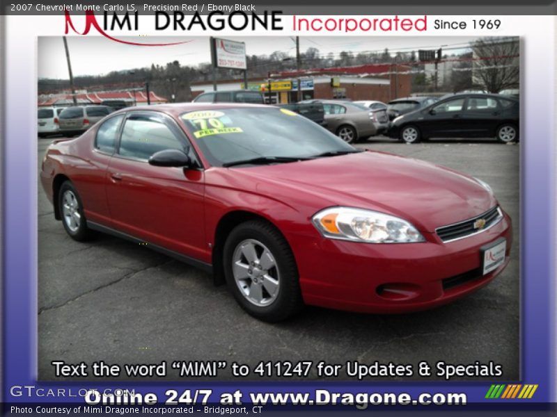 Precision Red / Ebony Black 2007 Chevrolet Monte Carlo LS