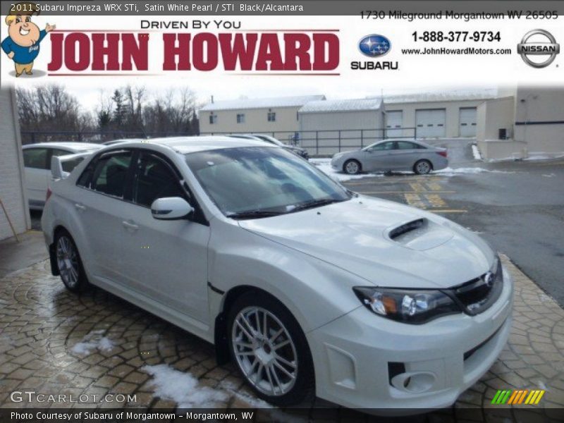 Satin White Pearl / STI  Black/Alcantara 2011 Subaru Impreza WRX STi