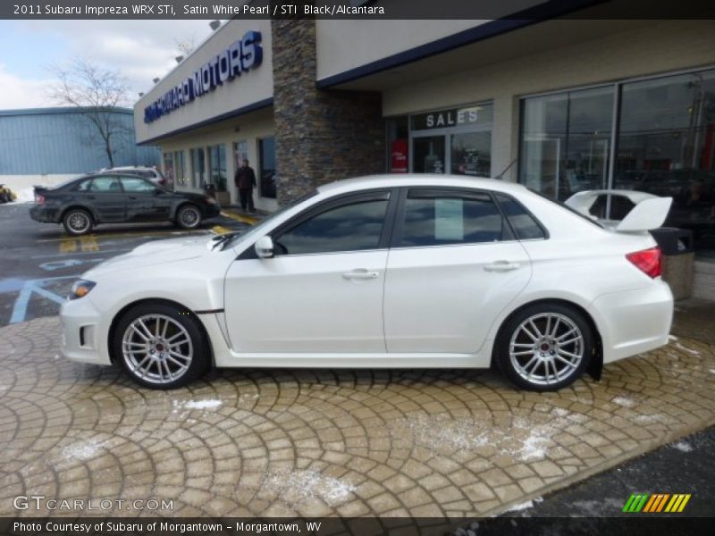 Satin White Pearl / STI  Black/Alcantara 2011 Subaru Impreza WRX STi