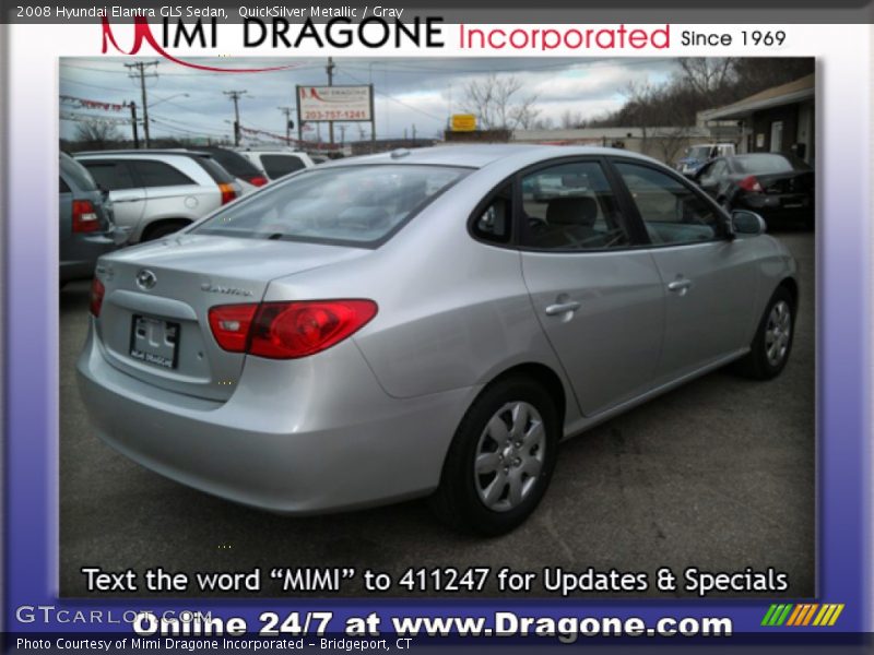 QuickSilver Metallic / Gray 2008 Hyundai Elantra GLS Sedan