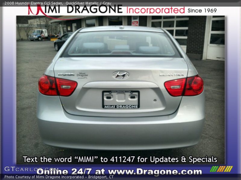 QuickSilver Metallic / Gray 2008 Hyundai Elantra GLS Sedan