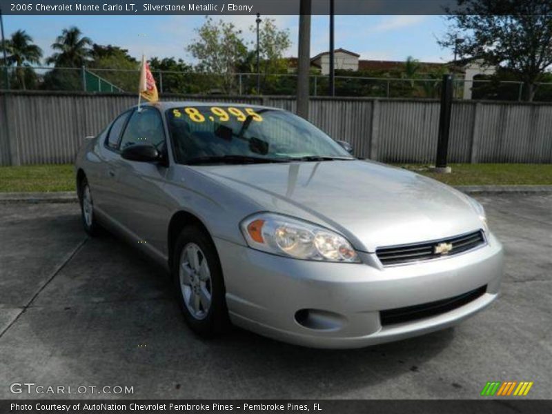 Silverstone Metallic / Ebony 2006 Chevrolet Monte Carlo LT
