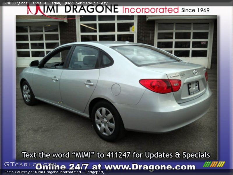 QuickSilver Metallic / Gray 2008 Hyundai Elantra GLS Sedan