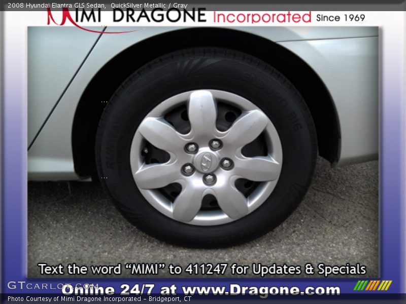 QuickSilver Metallic / Gray 2008 Hyundai Elantra GLS Sedan
