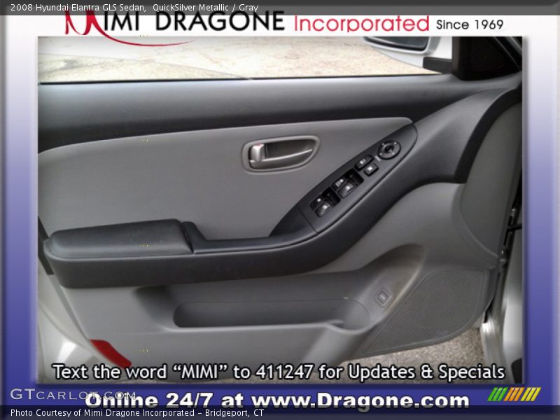 QuickSilver Metallic / Gray 2008 Hyundai Elantra GLS Sedan