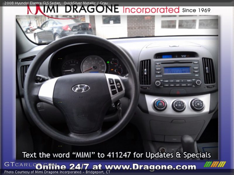 QuickSilver Metallic / Gray 2008 Hyundai Elantra GLS Sedan