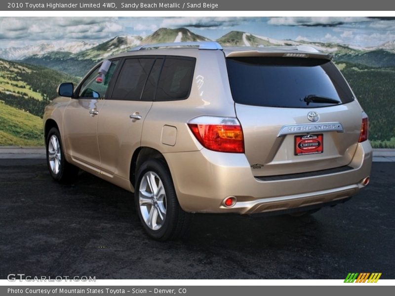 Sandy Beach Metallic / Sand Beige 2010 Toyota Highlander Limited 4WD