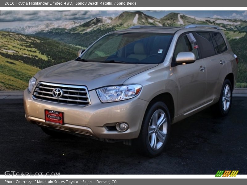 Sandy Beach Metallic / Sand Beige 2010 Toyota Highlander Limited 4WD