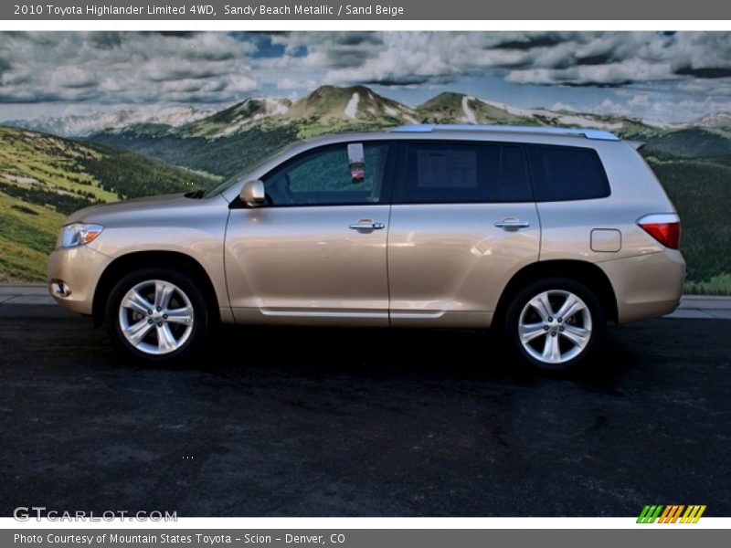 Sandy Beach Metallic / Sand Beige 2010 Toyota Highlander Limited 4WD