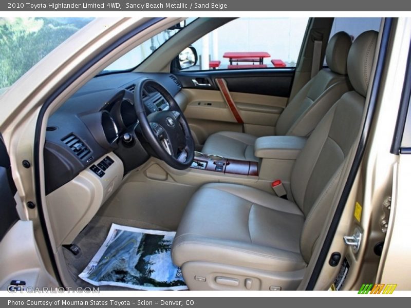 Sandy Beach Metallic / Sand Beige 2010 Toyota Highlander Limited 4WD