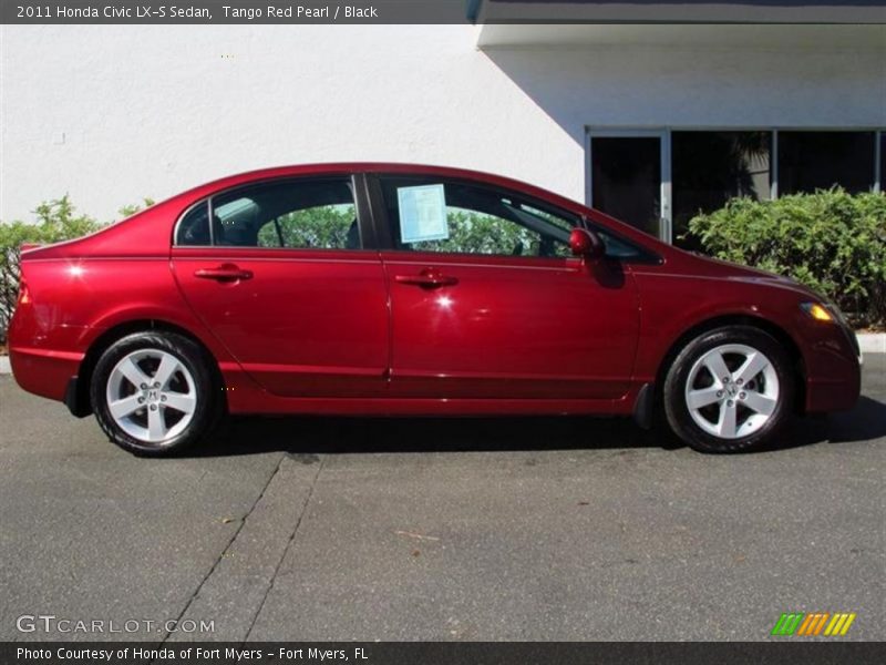 Tango Red Pearl / Black 2011 Honda Civic LX-S Sedan