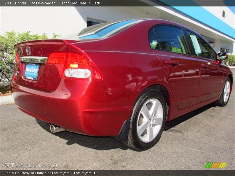 Tango Red Pearl / Black 2011 Honda Civic LX-S Sedan