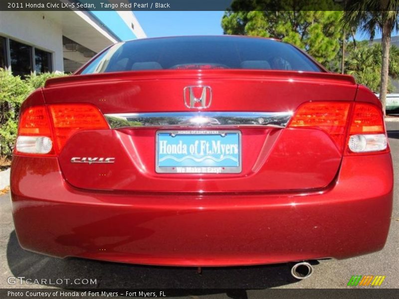 Tango Red Pearl / Black 2011 Honda Civic LX-S Sedan