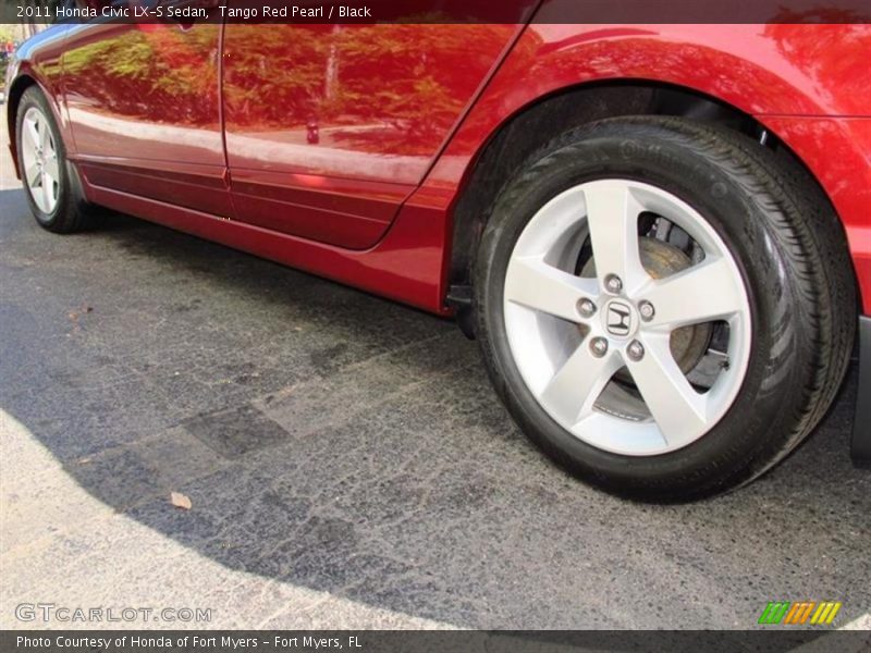 Tango Red Pearl / Black 2011 Honda Civic LX-S Sedan