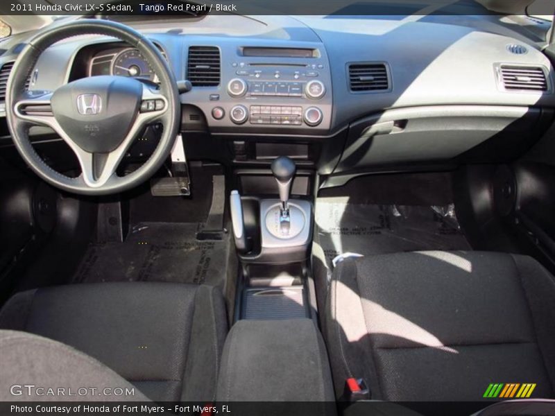 Tango Red Pearl / Black 2011 Honda Civic LX-S Sedan