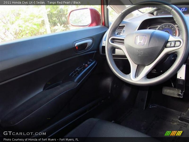 Tango Red Pearl / Black 2011 Honda Civic LX-S Sedan