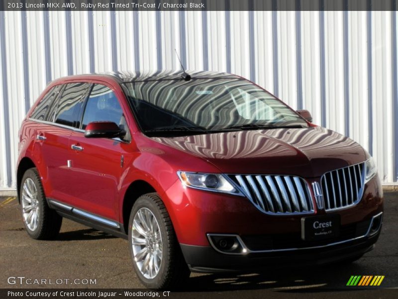Ruby Red Tinted Tri-Coat / Charcoal Black 2013 Lincoln MKX AWD