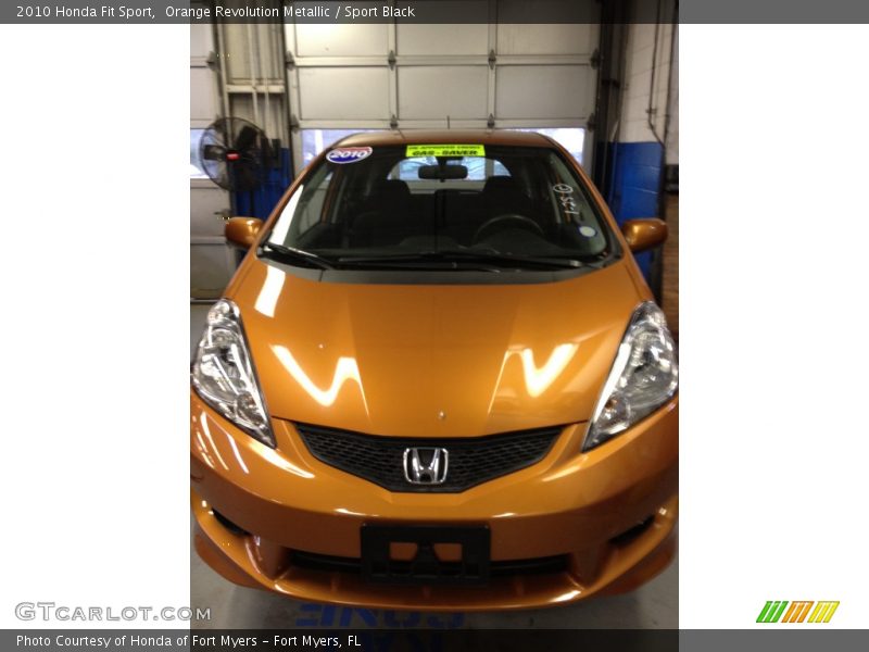 Orange Revolution Metallic / Sport Black 2010 Honda Fit Sport