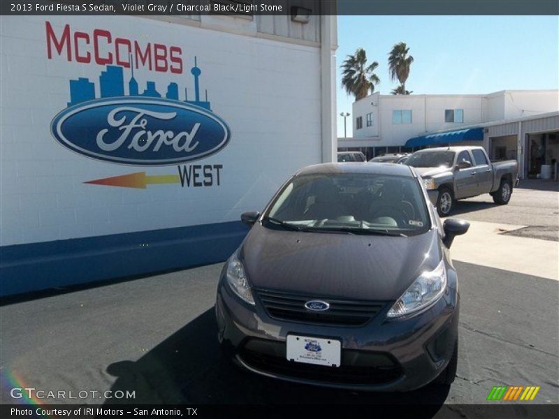 Violet Gray / Charcoal Black/Light Stone 2013 Ford Fiesta S Sedan