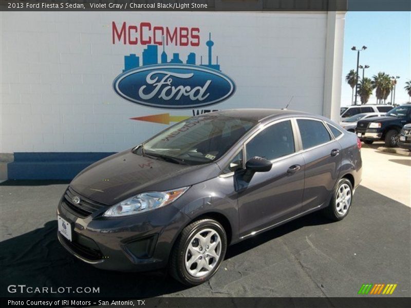 Violet Gray / Charcoal Black/Light Stone 2013 Ford Fiesta S Sedan