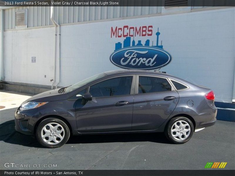 Violet Gray / Charcoal Black/Light Stone 2013 Ford Fiesta S Sedan