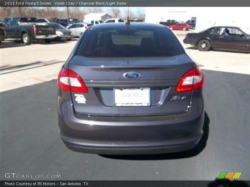 Violet Gray / Charcoal Black/Light Stone 2013 Ford Fiesta S Sedan
