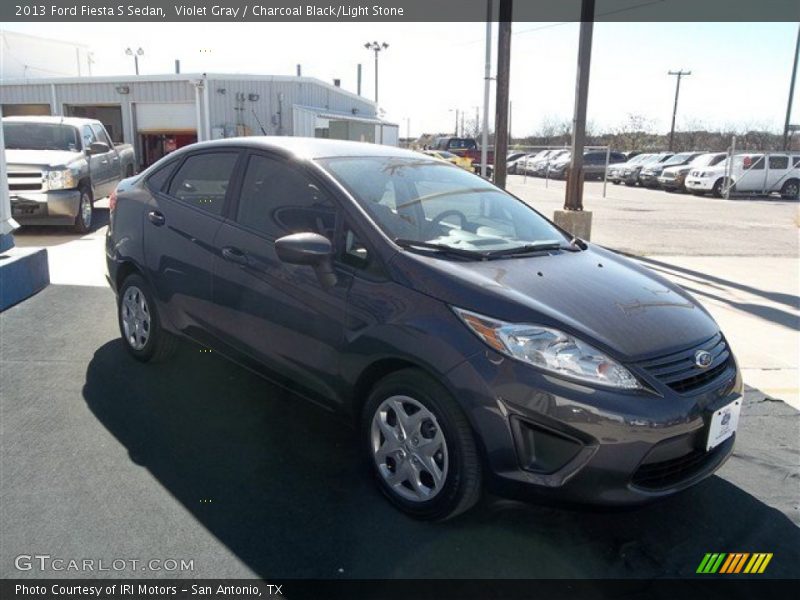Violet Gray / Charcoal Black/Light Stone 2013 Ford Fiesta S Sedan